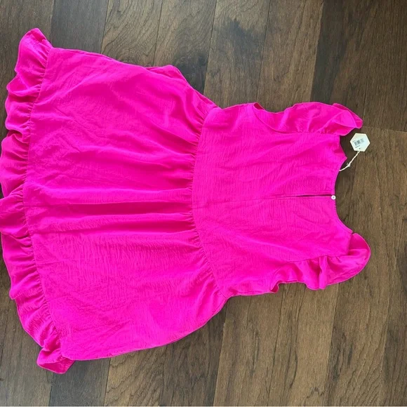 Pinkblush Vibrant Pink Ruffle Dress - Picture 2 of 5